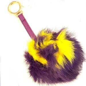 Purple and Gold Purse Backpack Charm